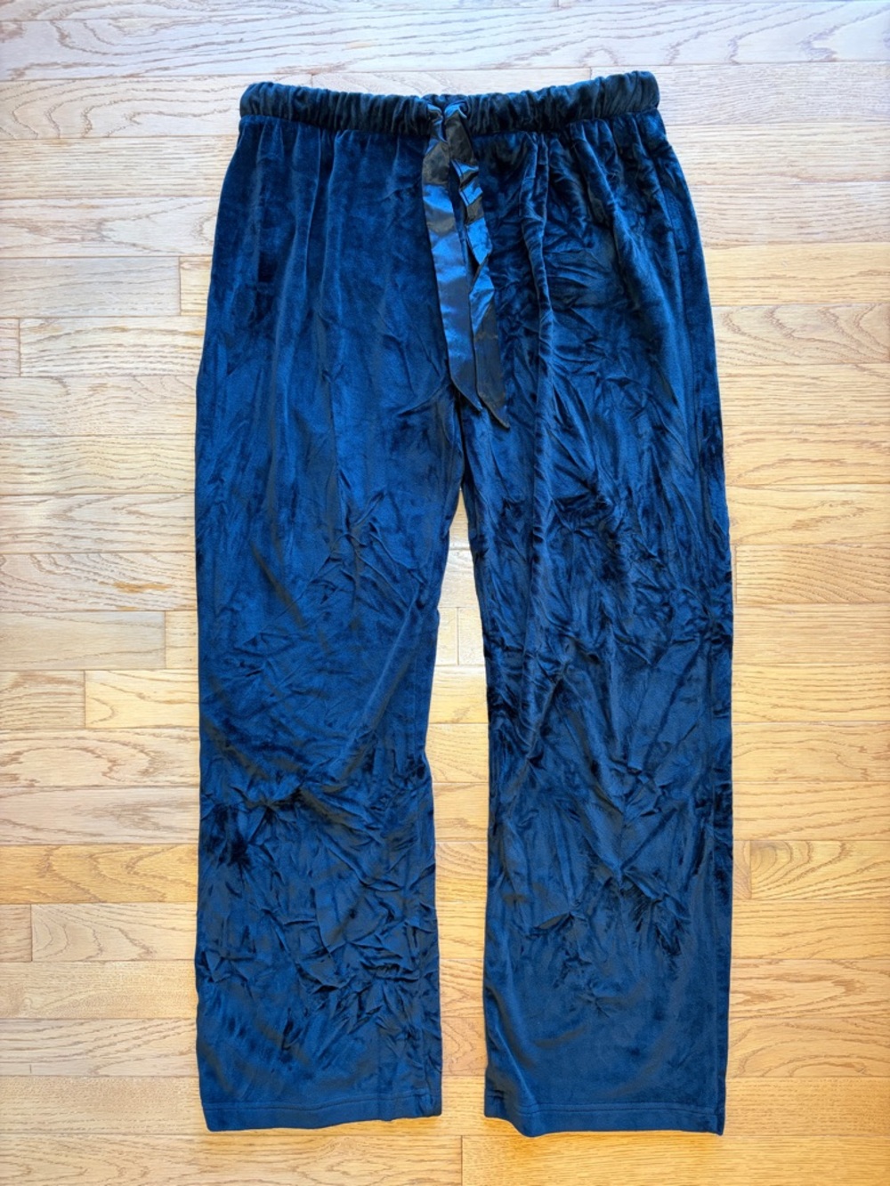 bebe Sleepwear Crushed Velvet Pajama Pants - Black